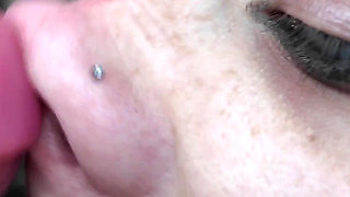 Nose Fetish Fucking with Dildo