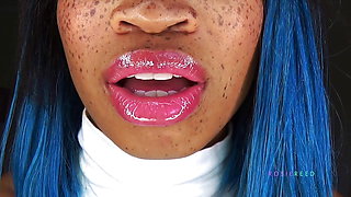 Seductive Glossy Lips Edging JOI- Goddess Rosie Reed