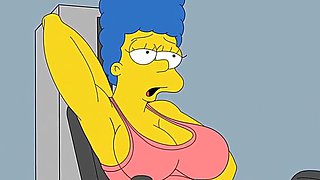 Anal MILF Housewife Marge: Fitness Gym & Home Fuck, Cum Inside - The Simpsons Parody Hentai Toon