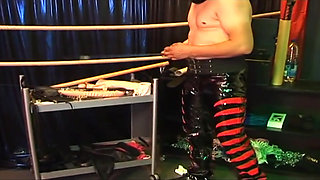 Bound MILF Clamped and Dripping in Intense Fetish Session