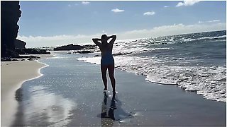 Shameless Girl Pissing On Public Beach Compilation