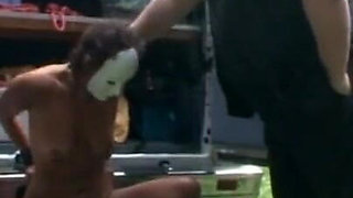 Humiliating sex toys in masked girl