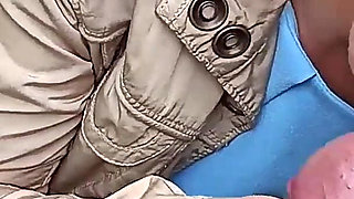 Muslim Woman Gives Head in City Park, Takes off Panties and Pees,shows Her Pussy.