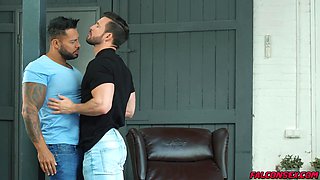 Javi Gray and Viktor Rom filming while fucking