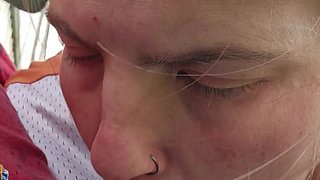 A little outdoor fun after yard work. Some cock worshiping and reverse cowgirl riding in our outdoor swing.