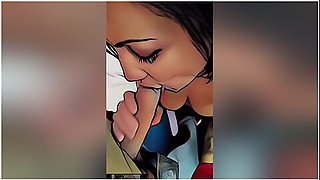 Dream Cheating Wife Gives Blowjob In Bedroom With Big Cum Load. Cartoon Pov Milf