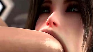 Brunette is shafted in a 3D fucking