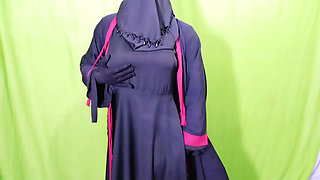 Beautiful Amena Bhabhi has sex indoors wearing a burqa and hijab