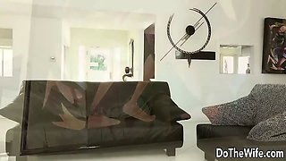 Busty Married MILF Allison Moore Invites a Couple to a Swinger Party