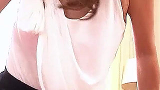 Skinny Japan teen gives blowjob to stepdad and friend