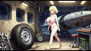 Cute Girls in Space Yard, Ai Animation