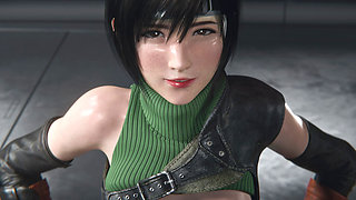 Yuffie Final Fantasy 7 Doggystyle Big Ass Fuck with Creampie - Tight Pussy 3D Hentai Animation