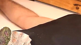 Easter Fun Tormenting the Balls and Cock of Tied Down Slave with Hot Candle Wax - Hard Female Domination