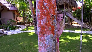 Lisa from ftv babes blonde teen babe masturbating outdoor