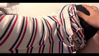 Desperate Young Woman Fucks Her Stepbrother When They Are Alone at Home, She Swallows All His Cum