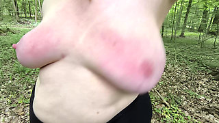 hard vagina slapping in the woods