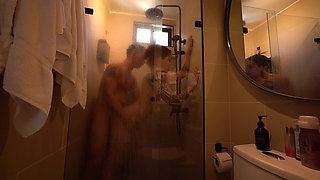 My roommate comes into the bathroom and fucks me while I'm showering.