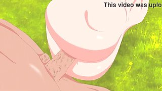 Sexual encounter between 2D animated Steve and armless, legless Alex in Minecraft hentai porn