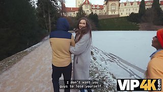 Vip4k. met an virgin couple by the lake, worked hard on flashing the woman what insane three-way is