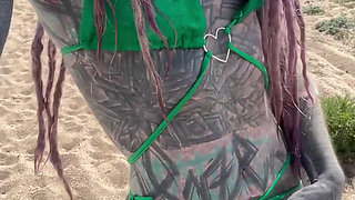 ALT TATTOO Couple perverse adventures outdoors on road trip