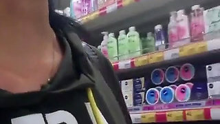 Shaving Pussy in Shop Toilet
