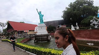 Thai girlfriend day out and sex at home