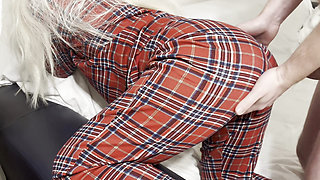 Red Pajama Tease - StepSis Gets Spanked & Stuffed