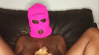 Stimulating My Clit with Vibrator Fucking My Pussy with Big Dildo