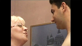 Blonde MILF gets pussy fucked by young 19 year old dick