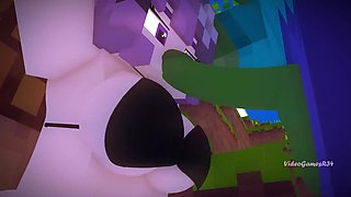Minecraft Porn Zombie Fucks Girl Relaxing Under a Tree