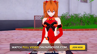 Asuka cowgirl : Neon Genesis Evangelion hentai parody