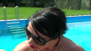 Threesome at the Hotel Pool