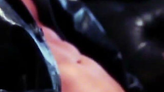 Threesome Action Enjoying a Fiery Woman in Naughty Leather