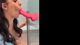 How Hot Can You Suck? Gizelle Blanco and Gal Ritchie Teaching Blowjob on Dildo Toy at We Live Together