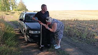 Zona901 Fucks Stepmom's Mouth in Nature - Cum Swallow Blowjob