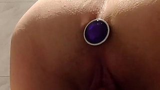 Bitch Masturbating and Pising