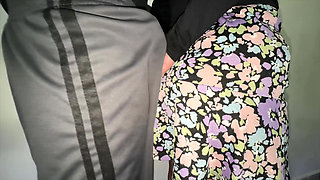 She Grabs the Penis of a Stranger with a Huge Erection.