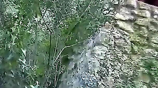 Blonde teen cristal seduces a monk in the forest and gets fucked by him