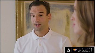 Hot Massage Ignites Sex Between Masseur And His Sexy Ex - Alex Legend, Lena Paul And Sexy Lena