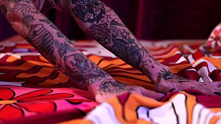 Blonde sex pot Kitt Jones plays with herself