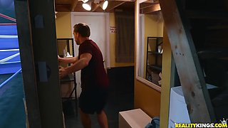 Abella Danger's Gym Passion Sparks Brunette Intense Desire