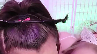 Naughty Double Sloppy Blowjob From Hime and Anna