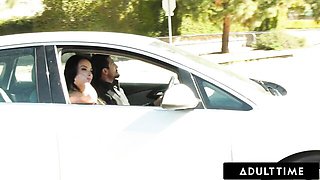Smiling Tommy Gunn and Anissa Kate's big tits trailer