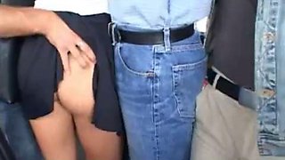 Groping of white femail on bus