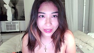 Cute amateur brunette naughty in solo jerking show on camera