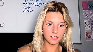 Blonde teen Sierras first erotic masturbation video