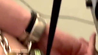 Bound Chastity Sub Fridge Magnet Squat Punishment