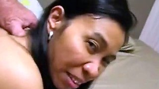 Amateur Thai in Stockings Blows and Rides a White Bull