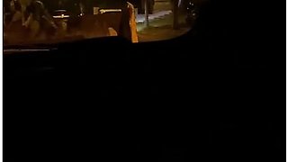 Hot Brunette Sucks Friends Dick Outside Car In Public After Party