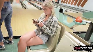Gaby Ortega Sneaky Blowjob in Bowling Alley - Public Sex Caught on Camera